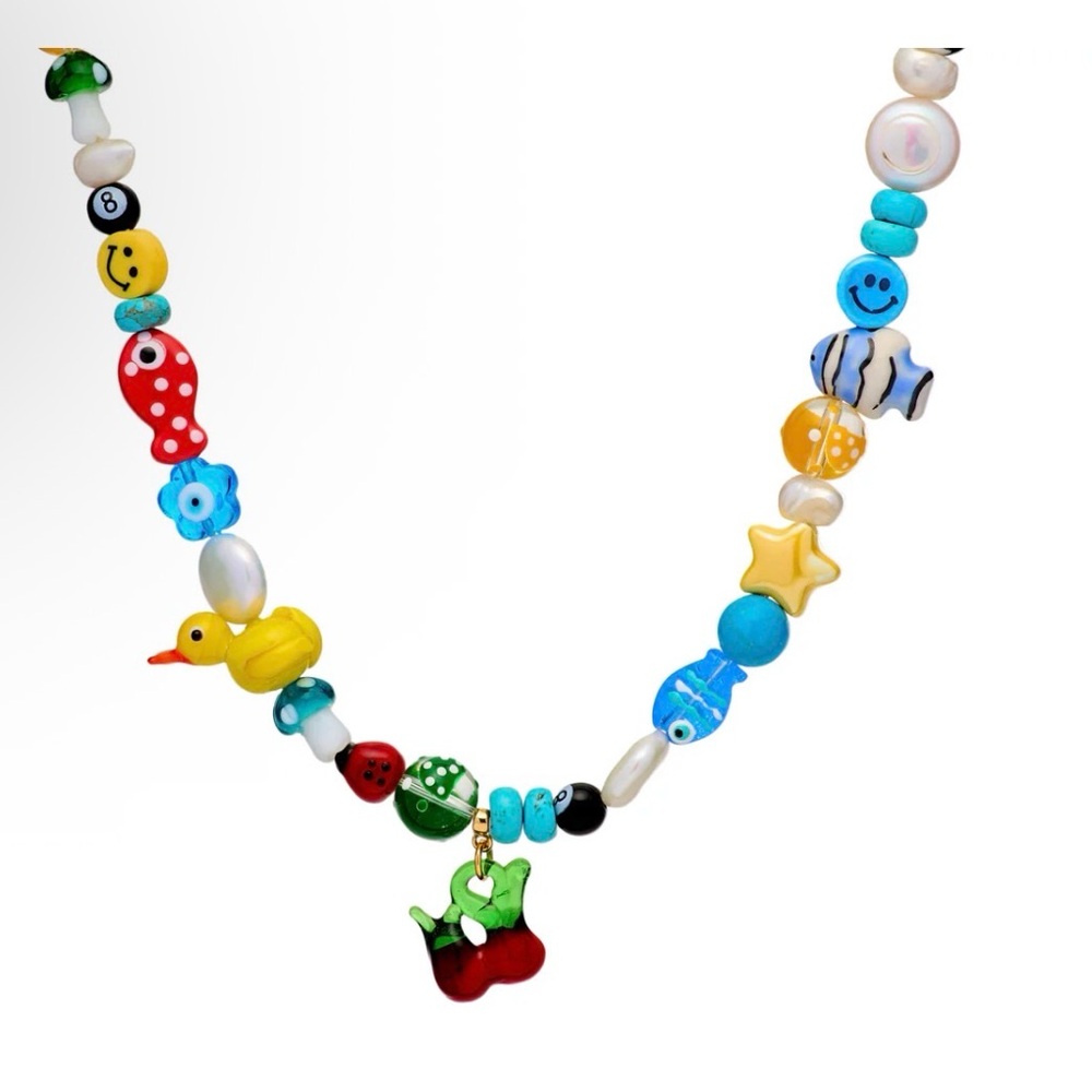 Mayamar whimsical Lucky Cherry charm Necklace‎